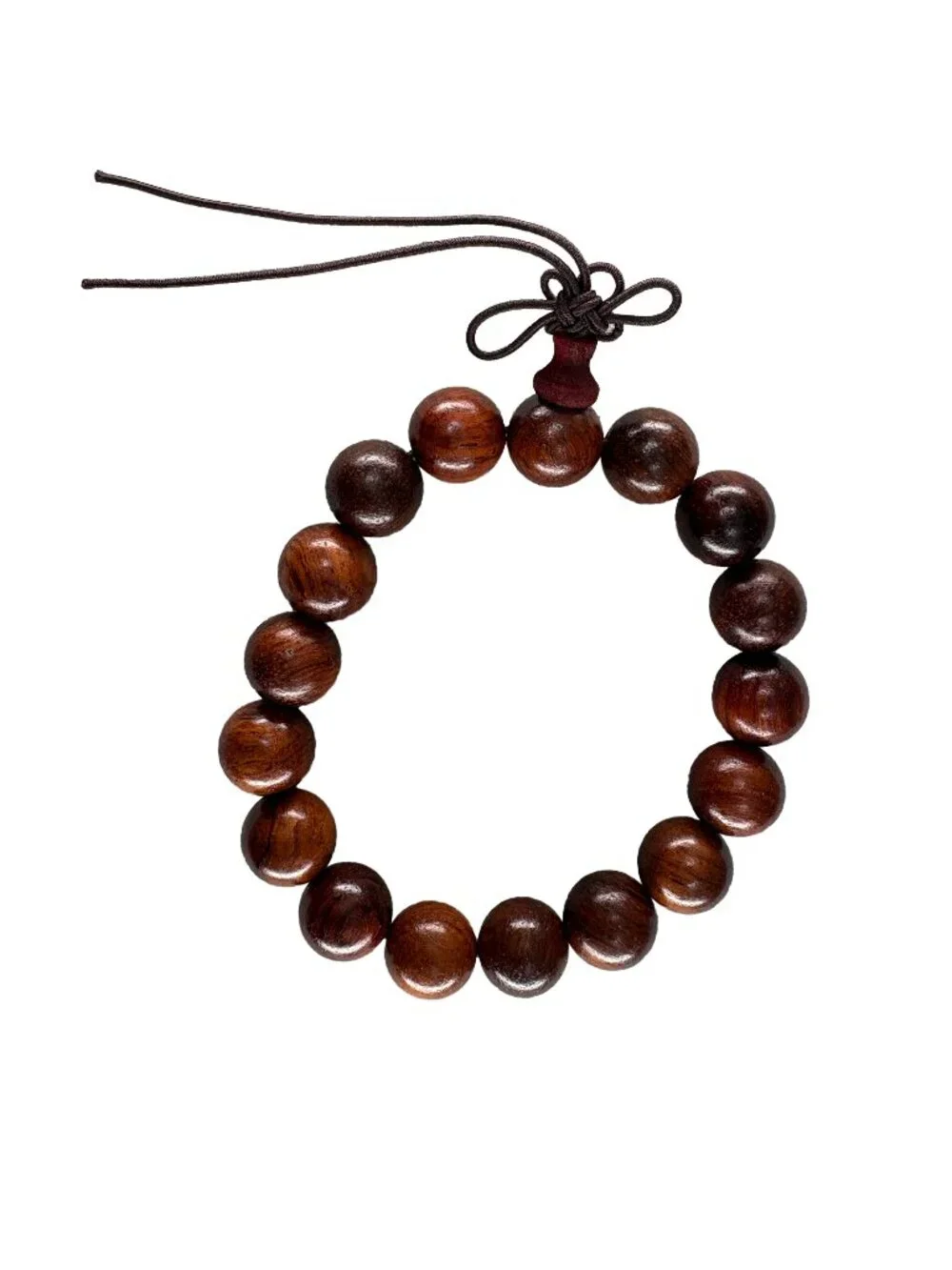 Natural Rosewood 12mmx17 Beads Bracelet Sissoo Wood Prayer Mala 16.3g